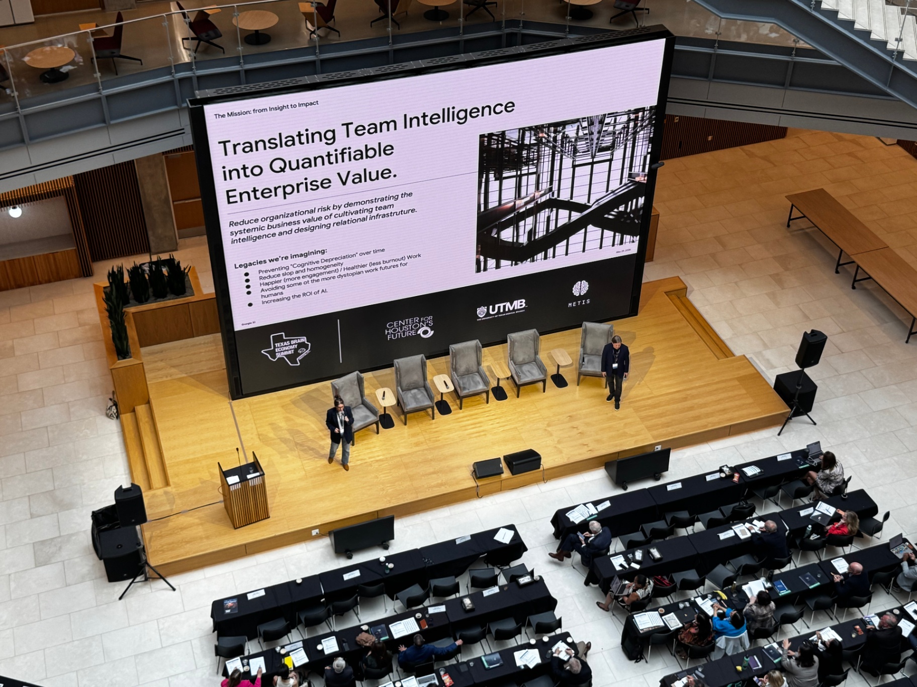 The Mission: from Insight to Impact — Google slide on translating team intelligence into quantifiable enterprise value.